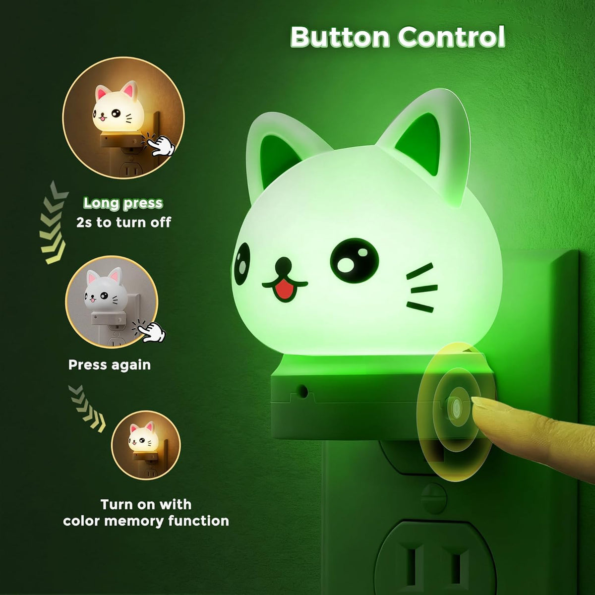 L LOHAS LED Plug in Night Light for Kids, RGB Cat Nightlight 🍁 All In One Marketplace Canada