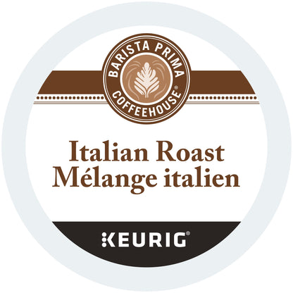 Barista Prima Italian Roast K-Cup Pods - 24 Pack for Keurig Brewers