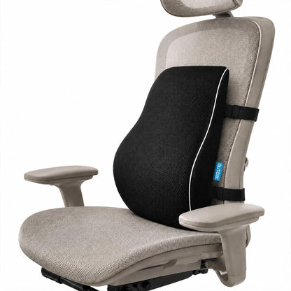 QUTOOL Lumbar Support Pillow for Office Chair, High-Density Memory Foam Back Cushion with Dual Adjustable Straps, Breathable 3D Mesh Cover, Ergonomic Back Support for Everyday Sitting - Available at All In One Marketplace Canada