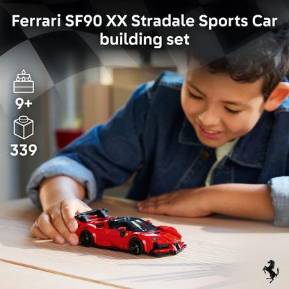 LEGO Speed Champions Ferrari SF90 XX Stradale Sports Car Building Toy for Kids - Building Set W/Ferarri Driver Minifigure for Boys & Girls, Ages 9+ - Gift Idea for Birthdays - 77254 - Available at All In One Marketplace Canada