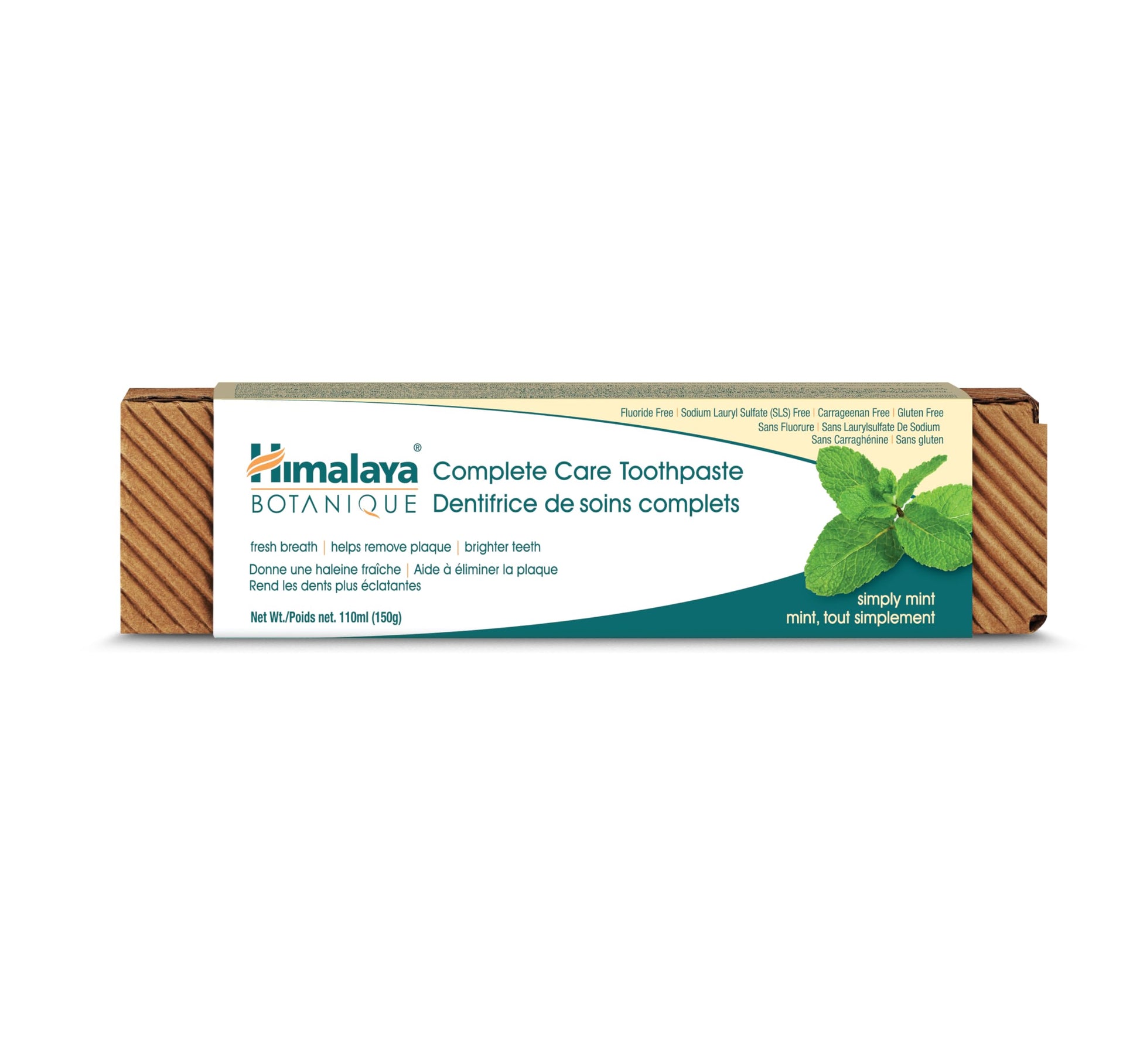 Himalaya Botanique Complete Care Toothpaste, for Brighter Teeth and Fresh Breath, Natural, Fluoride-Free, SLS-Free, Carrageenan-Free & Gluten-Free, Vegan, 150 g (5.29 oz), Variety 4 Pack - Available at All In One Marketplace Canada