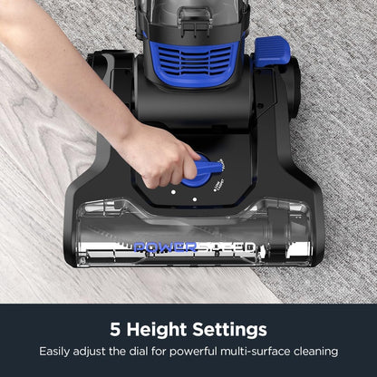 Eureka Powerful Bagless Upright Vacuum Cleaners for Home Pets, Lightweight Household Vacuum Cleaner for Carpet and Hard Floor, PowerSpeed NEU280C with Pet Turbo Brush, Blue - Available at All In One Marketplace Canada