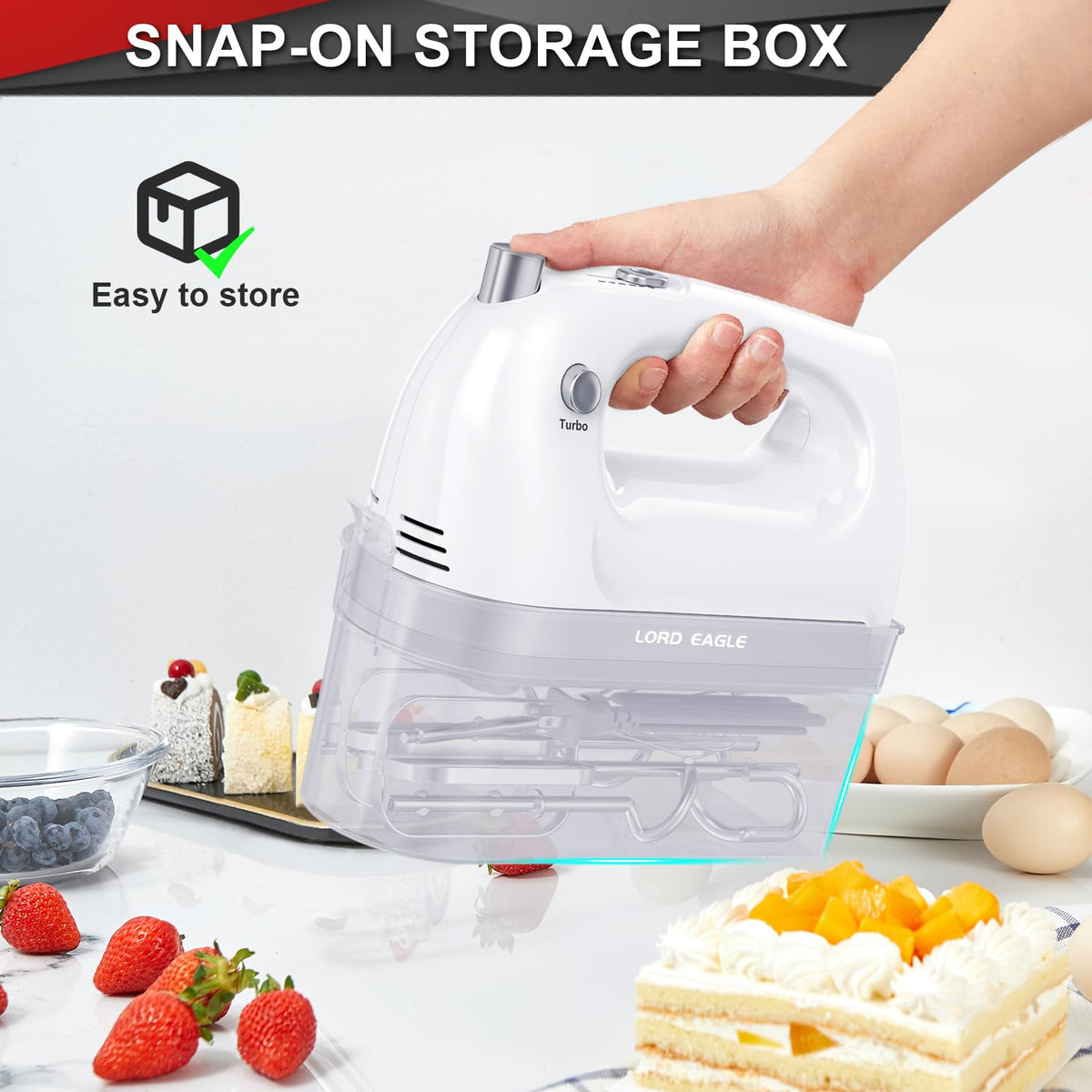 Lord Eagle Hand Mixer Electric Handheld 400W, 5-Speed Lightweight 🍁 All In One Marketplace Canada