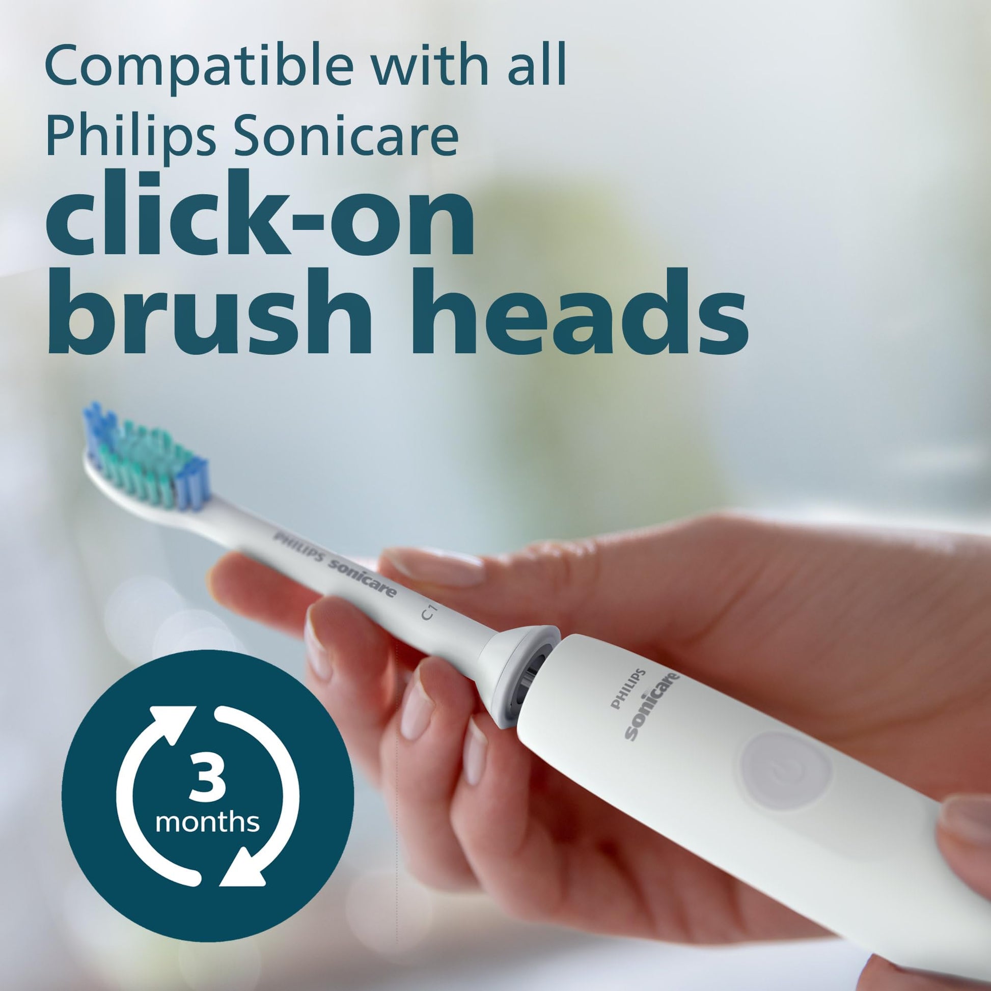 Philips Sonicare 1300 Rechargeable Electric Toothbrush, 2 Brush Head, White Philips Sonicare