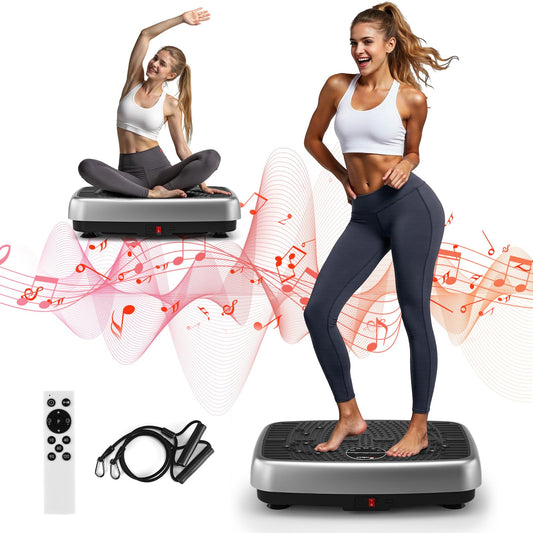 Vibration Plate Exercise Machine, 2026 Upgraded Double Motors Vibration Plate for Lymphatic Drainage, EvoSpark Whole Body Vibration Plates for Weight Loss,450 Lbs Capacity Vibrate Fitness Platform