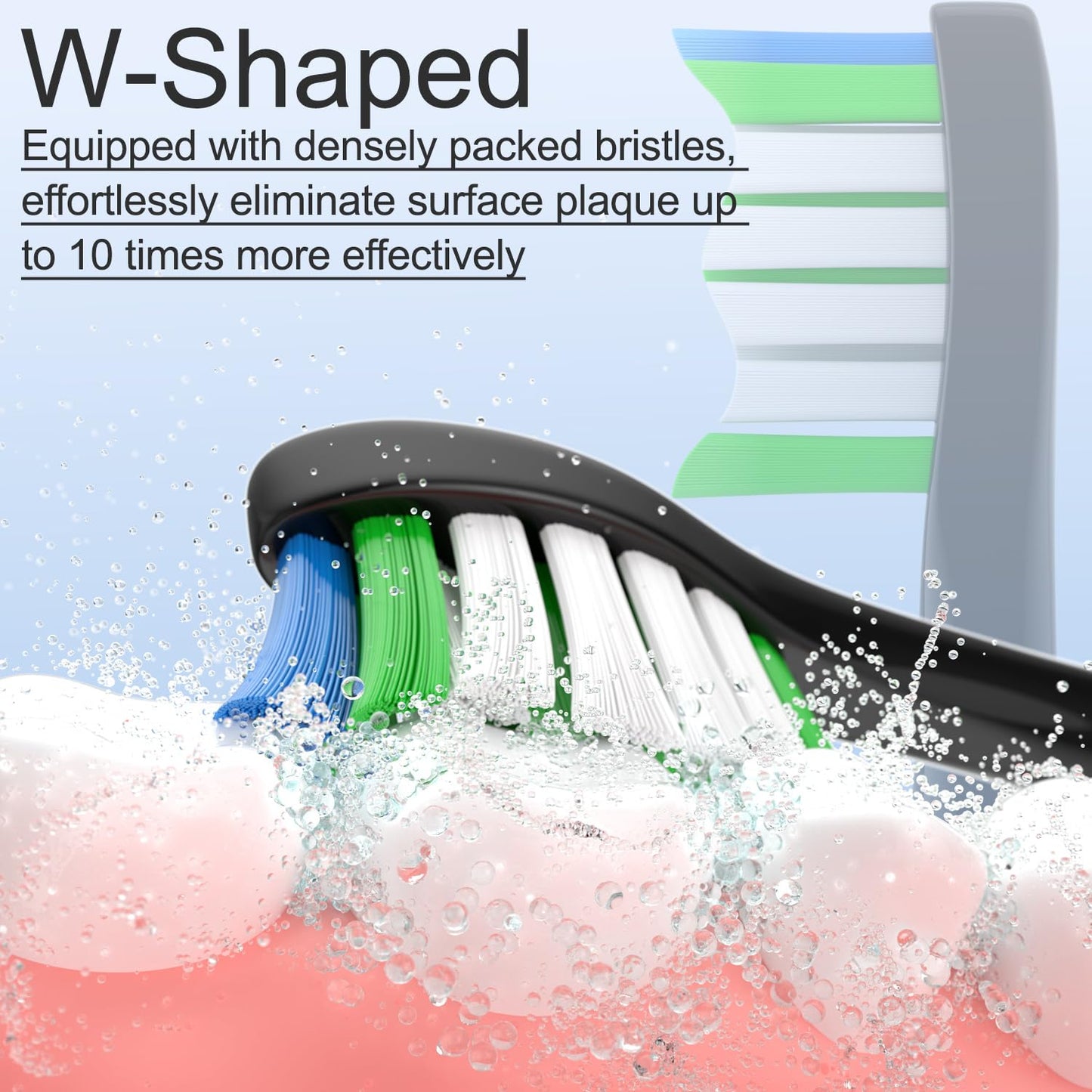 Replacement Brush Heads for Philips Sonicare Electric Toothbrush, Fit Plaque Control, Gum Health, FlexCare, HealthyWhite, Essence+ and EasyClean, 12 Pack (Black) - Available at All In One Marketplace Canada