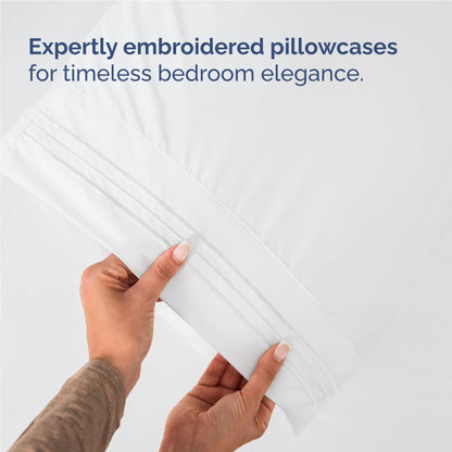 Full Size 4 Piece Sheet Set - Comfy Breathable & Cooling Sheets - Hotel Luxury Bed Sheets for Women & Men - Deep Pockets, Easy-Fit, Extra Soft & Wrinkle Free Sheets - White Oeko-Tex Bed Sheet Set