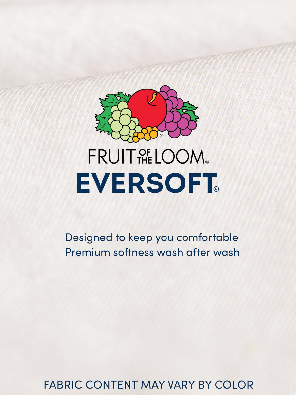 Fruit of the Loom Mens Stay Tucked Crew T-Shirt - Large - White (Pack of 6)