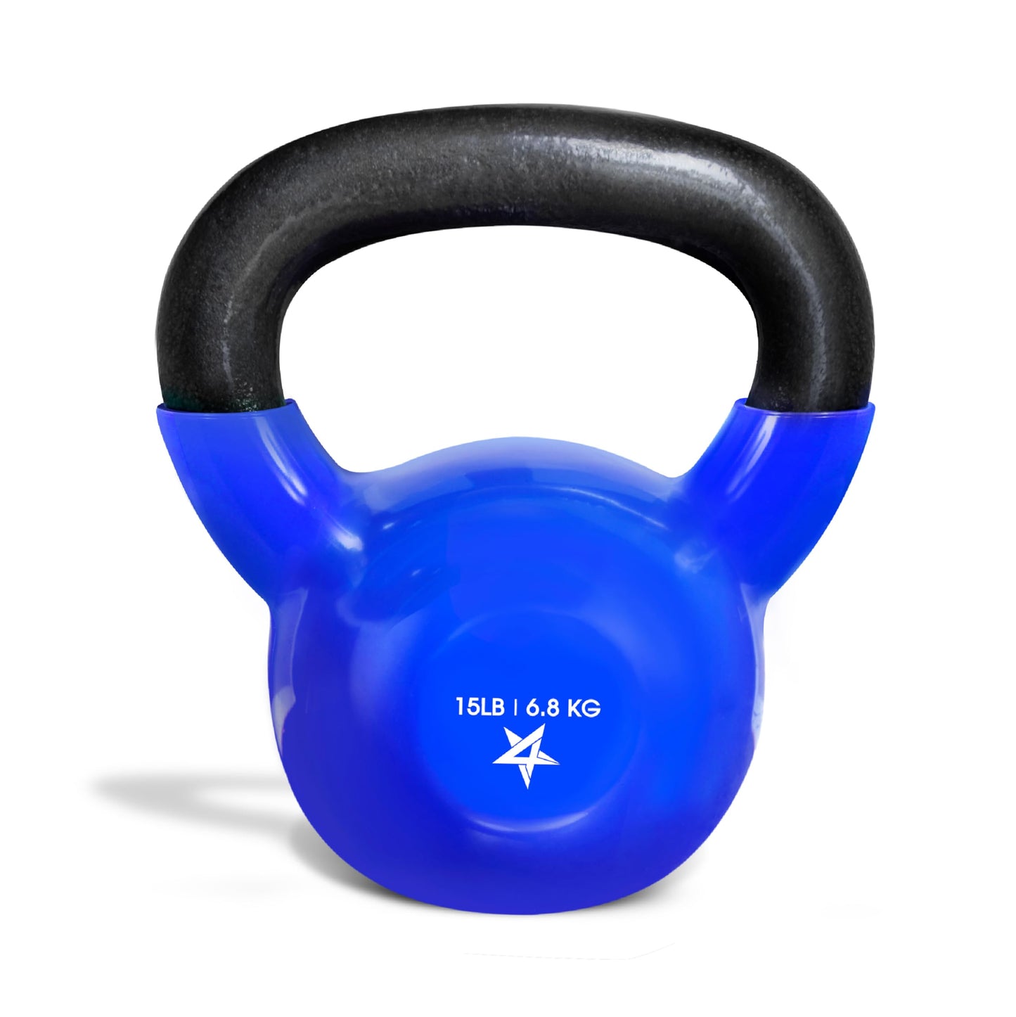 Yes4All Vinyl Coated Kettlebell Weights Set – Great for Full Body Workout and Strength Training – Vinyl Kettlebell 15 lbs
