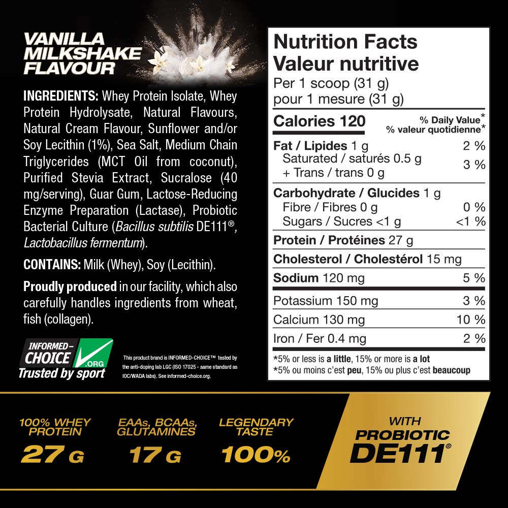 PVL ISOGOLD Grass Fed Premium Whey Protein Isolate - Vanilla Milkshake Flavor (2.27 kg)