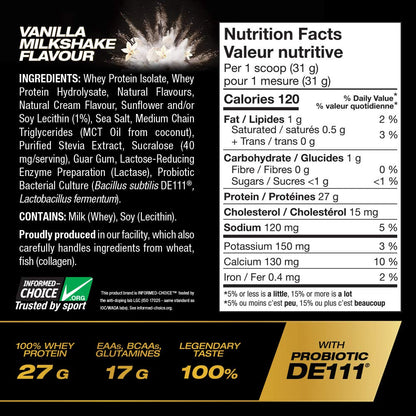 PVL ISOGOLD Grass Fed Premium Whey Protein Isolate - Vanilla Milkshake Flavor (2.27 kg)