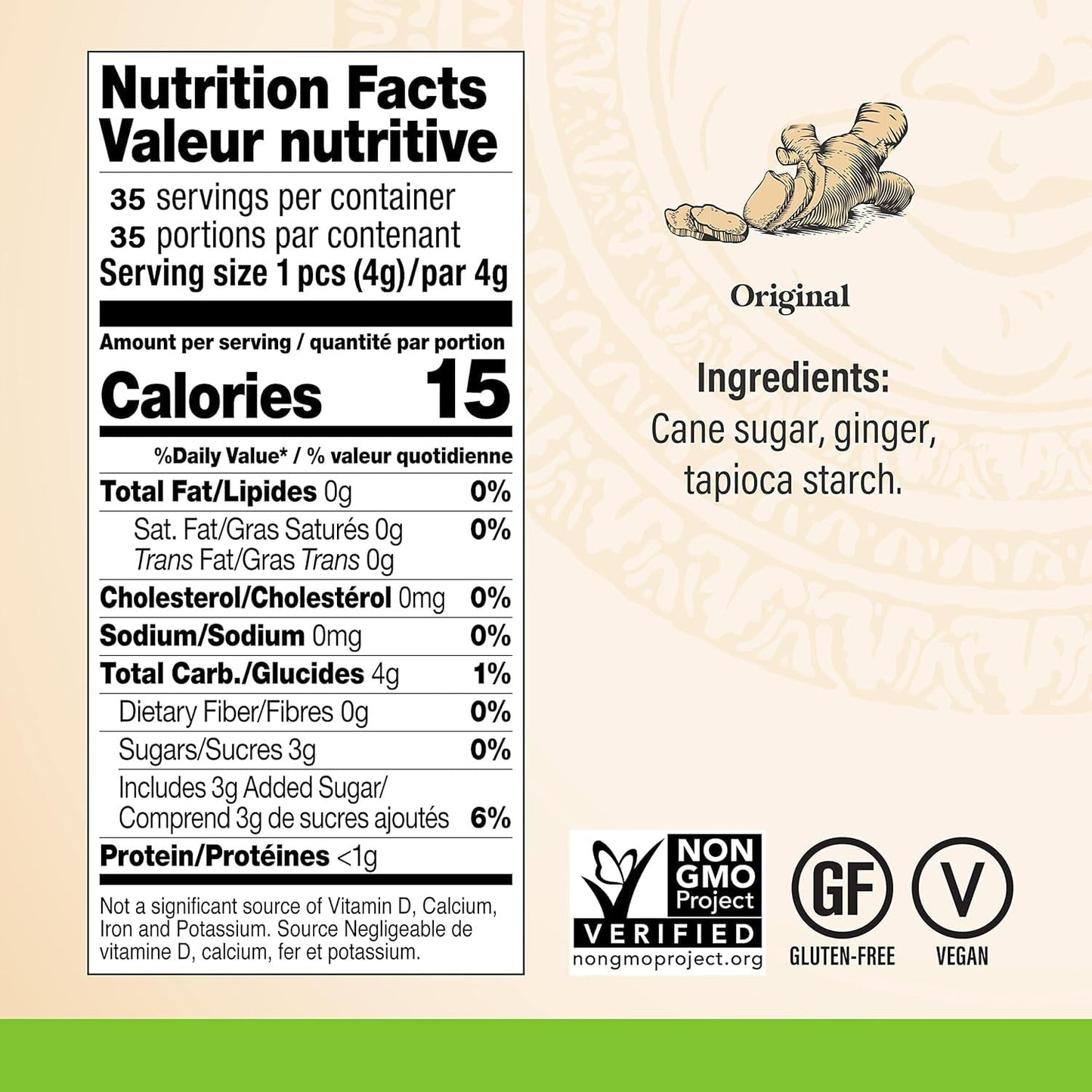 Chimes Original Ginger Chews, 141.80 g - Available at All In One Marketplace Canada