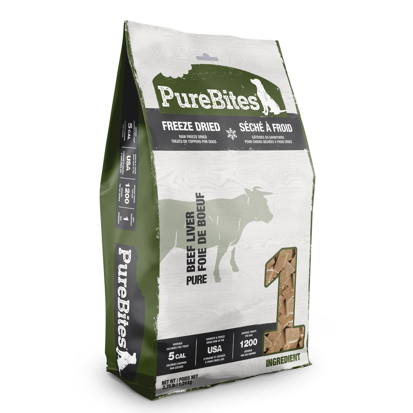 PureBites Freeze Dried Beef Liver Dog Treats, Made in USA, 1.2kg 🍁 All In One Marketplace Canada