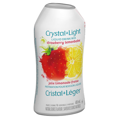 Crystal Light Strawberry Lemonbabe Liquid Drink Mix, 48 mL Bottle (Pack of 12) Crystal Light