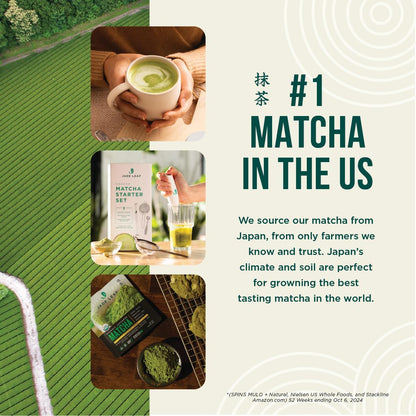 Jade Leaf Matcha Organic Matcha Latte Mix - Lightly Sweet Japanese Matcha Green Tea Powder with Organic Cane Sugar for Café Style Blend, 100 Servings (1kg Tub)