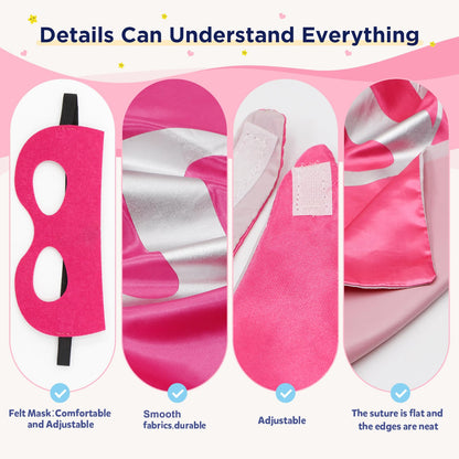 RioRand Kids Dress Up Superhero Capes Set and Slap Bracelets Costumes Birthday Party Christmas Gifts (4PCS FOR BOYS & GIRLS) 🍁 All In One Marketplace Canada