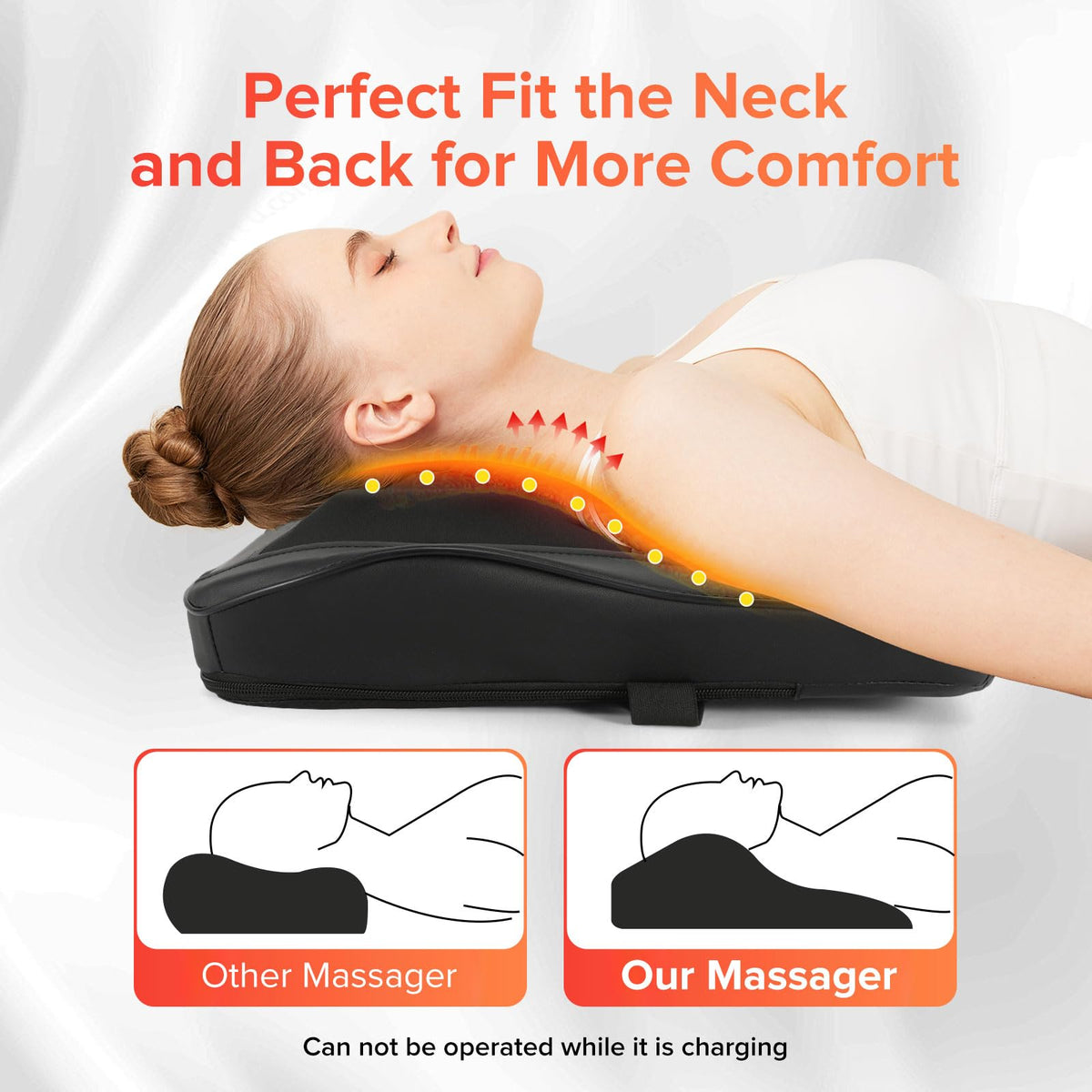 Cordless Back Massager,Back and Neck Massager with Heat Shiatsu Neck and Shoulder Massage for Whole Body Deep Tissue Kneading Massage Pillow Mother's Gifts for Women Men Mom Dad Christmas 🍁 All In One Marketplace Canada