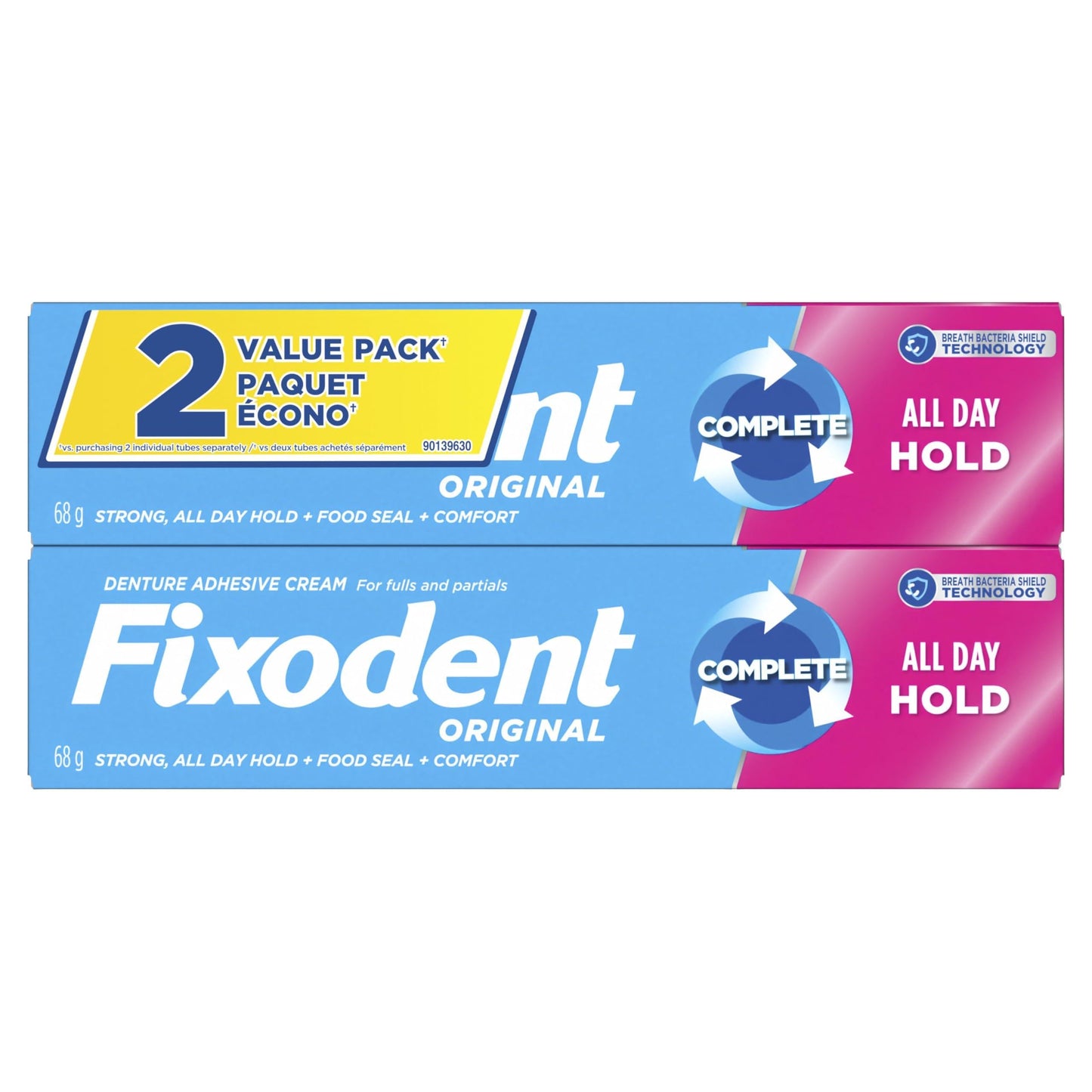 Fixodent Original Secure Denture Adhesive, 136 g Total (2 Count of 68 g Each) 🍁 All In One Marketplace Canada