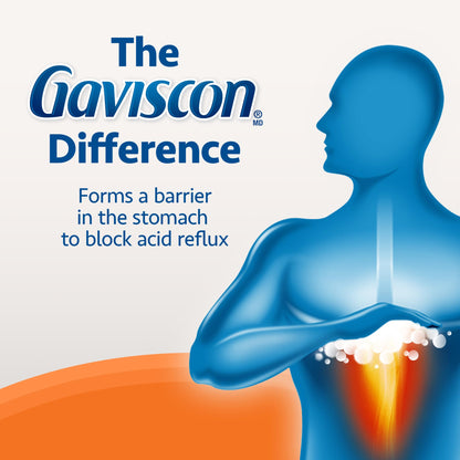 Gaviscon Max Relief Tablets - 50 Count - Chewable Foaming Antacid Tablets for Day and Night Heartburn Relief, Acid Reflux and GERD Relief, Cooling & Refreshing Peppermint - Free of Aluminum & Lactose 🍁 All In One Marketplace Canada
