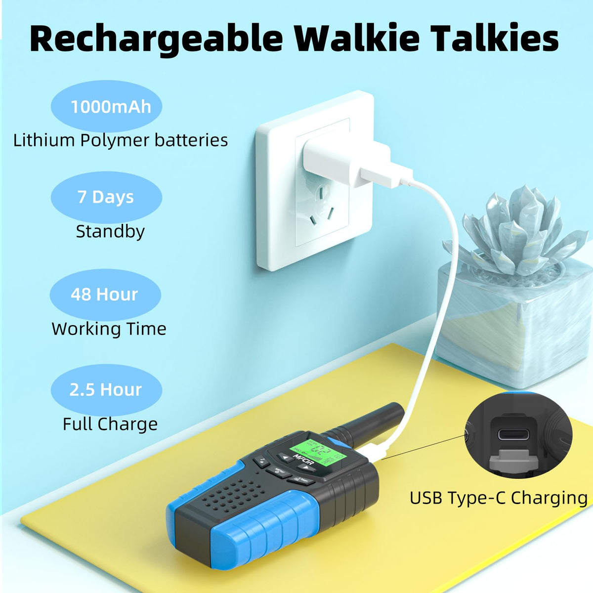 3Pack Kids Walkie Talkies,Long Range Rechargeable,Camping Toys for Boys 🍁 All In One Marketplace Canada