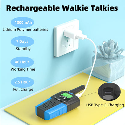 3Pack Kids Walkie Talkies,Long Range Rechargeable,Camping Toys for Boys 🍁 All In One Marketplace Canada