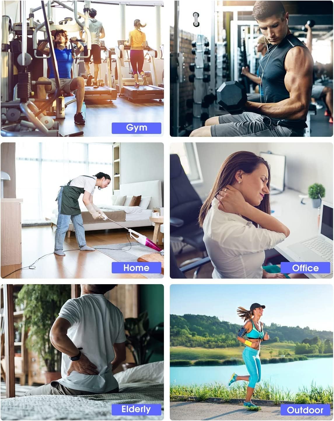 AERLANG Massage Gun,Mothers day gifts ideas Percussion Massage Gun, Muscle Handheld Deep Tissue Massager (Black)-– Six Different Adjustable Heads for Different Muscle Groups - 20 Speed Option - Available at All In One Marketplace Canada