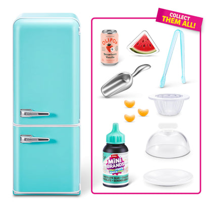 Mini Brands Fill The Fridge Playset w/UV Light by ZURU, Collectibles, DIY, Resin Play, Exclusive Recipe, NOT Edible, 8+ Mini Brands