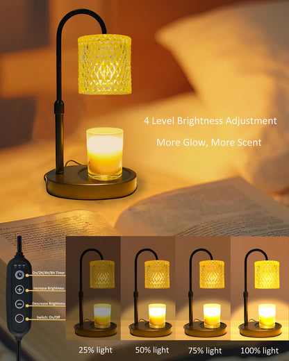 Candle Warmer Lamp with Timer & Adjustable Height Dimmer Christmas Gifts for Women, Wax Candle Lamp for Jar Candles, Home Room Décor Gifts for Women, Mom, New Home, Birthday Gfits Mother’s Day Gifts 🍁 All In One Marketplace Canada