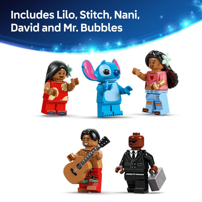 LEGO Disney Lilo and Stitch Beach House Toy - Building Playset for Kids, Girls and Boys, Ages 9+ - Includes 5 Minifigures - Disney Gift Idea for Fans of Lilo & Stitch Movie - 43268 LEGO
