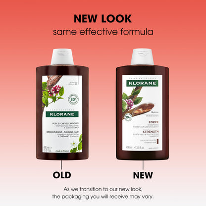 Klorane quinine fortifying shampoo for thin, tired hair, 400ml Klorane