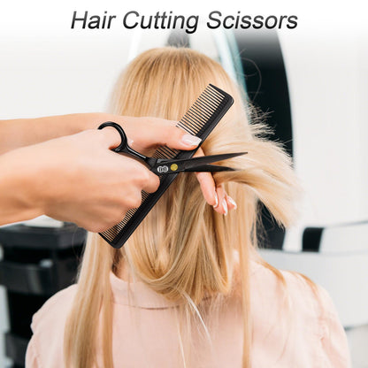 CIICII Hair Cutting Scissors Shears Kit, Professional Barber Haircut Scissors Set (6.7 Inch Hair Beard Hairdressing Trimming Haircutting Thinning Shears) for Men Women Hairdresser Home Salon (Black) - Available at All In One Marketplace Canada