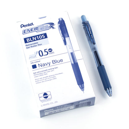 Pentel EnerGel X Retractable Gel Pen, 0.5mm Needle Tip, Navy Blue Ink, 12PK 🍁 All In One Marketplace Canada
