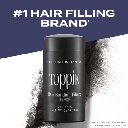 TOPPIK Hair Building Fibers,12 g, Fill In Fine or Thinning Hair, Instantly Thicker Looking, Multiple Shades for Men & Women