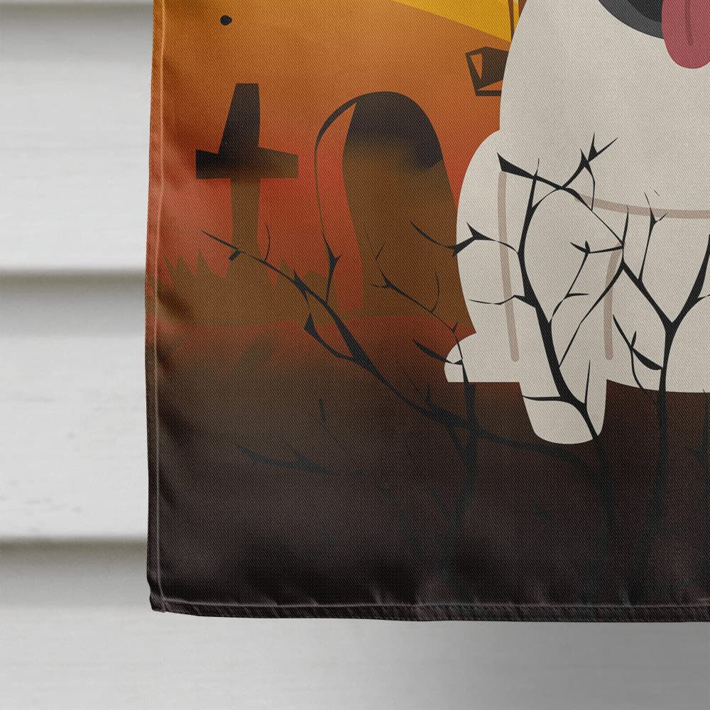 Drapeau Caroline's Treasures BB4270CHF Halloween Pug Cream Canvas, format maison, grand, multicolore