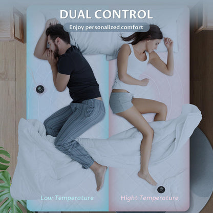 Heated Mattress Pad Queen, Quilted Surface, Preheat & Memory for Winter 🍁 All In One Marketplace Canada