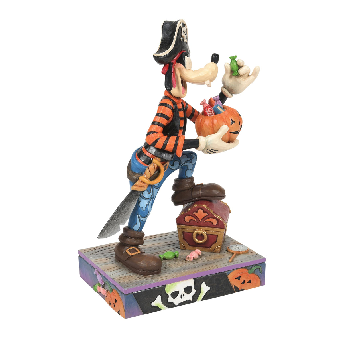 Enesco Disney Traditions by Jim Shore Halloween Goofy Wearing Pirate Costume Figurine, 7.5 Inch, Multicolor