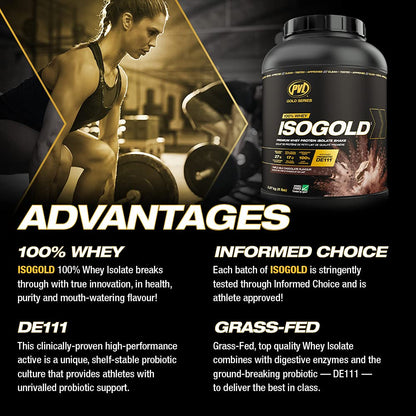 PVL ISOGOLD Grass Fed Premium Whey Protein Isolate - Vanilla Milkshake Flavor (2.27 kg)