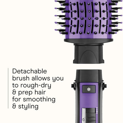 The Knot Dr. for Conair BC116C Detangling Hot Air Brush, Wet/ Dry Styler, Blow Dryer Brush in Pink, Blowout Brush 3 Heat Settings, 1000 Watts, Dry, Style and Volumize Conair