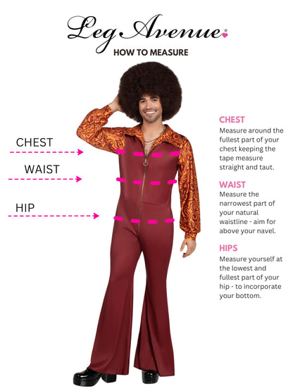 Costume de déguisement de disco pour homme Leg Avenue, costume d'Halloween pour femme, multicolore, petit