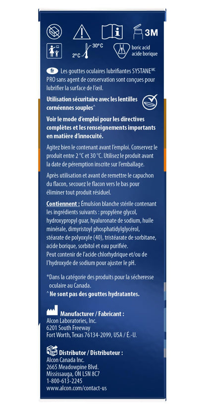 Systane PRO Preservative-Free Lubricating Eye Drops for Dry Eye Relief, Triple-action Formula, Long-lasting Hydration, Relief from Digital Strain – 10 mL 🍁 All In One Marketplace Canada