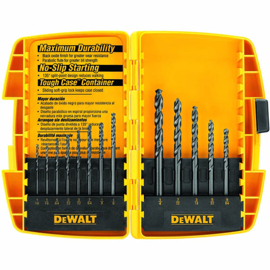 DEWALT Black Oxide Drill Bit Set with Pilot Point, 13-Piece (DW1163) (1Pack)