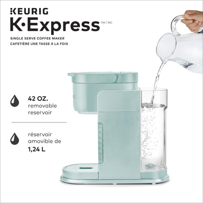 Keurig K-Express Single Serve K-Cup Pod Coffee Maker, Mint, With A Removable Reservoir And Strong Button Function