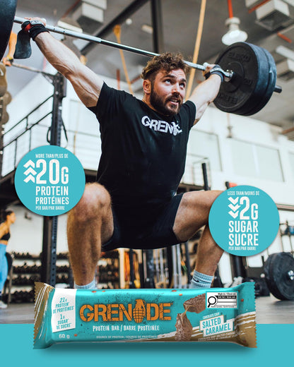 Grenade Carb Killa High Protein Bar - Chocolate Chip Salted Caramel, 12 Pack (60g each)