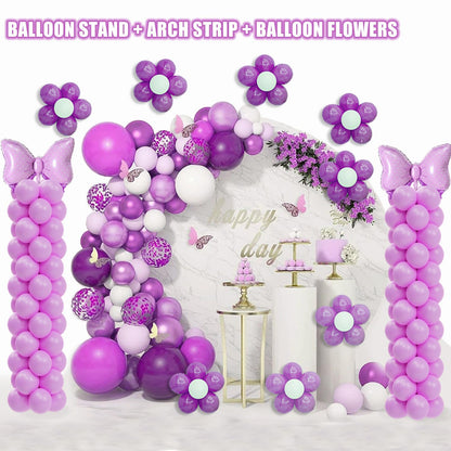 GIMCALO Balloon Column Stand Kit Set of 2, 7ft Height Adjustable Balloon Arch Kit, Metal Telescopic Pillar Balloon Stand, Birthday Party, Graduation, Wedding Christmas Decorations 🍁 All In One Marketplace Canada