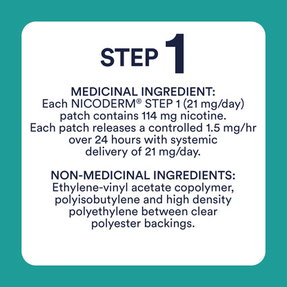 NicoDerm Clear Nicotine Patches Step 3 (7mg) – Discreet 24-Hour Quit Smoking Aid, All-Day Craving and Withdrawal Support, Easy to Use Stop Smoking Patches, 7 Count