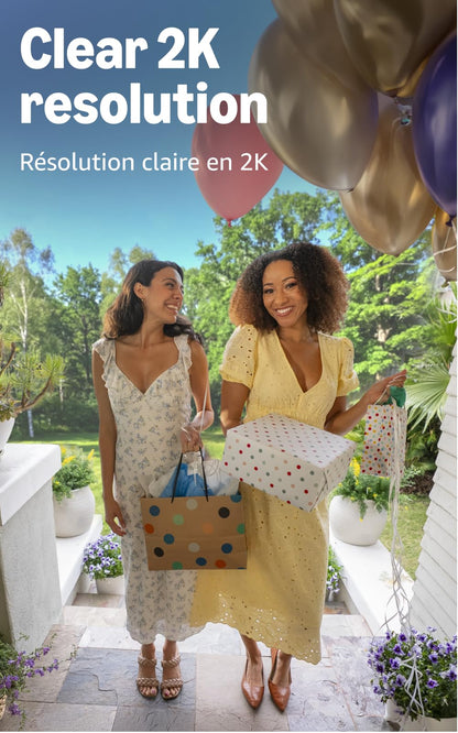 Blink Battery Doorbell 2K+ (newest model) — Wireless video doorbell, 2K video resolution, enhanced audio. Sync Module Core included – System (White)