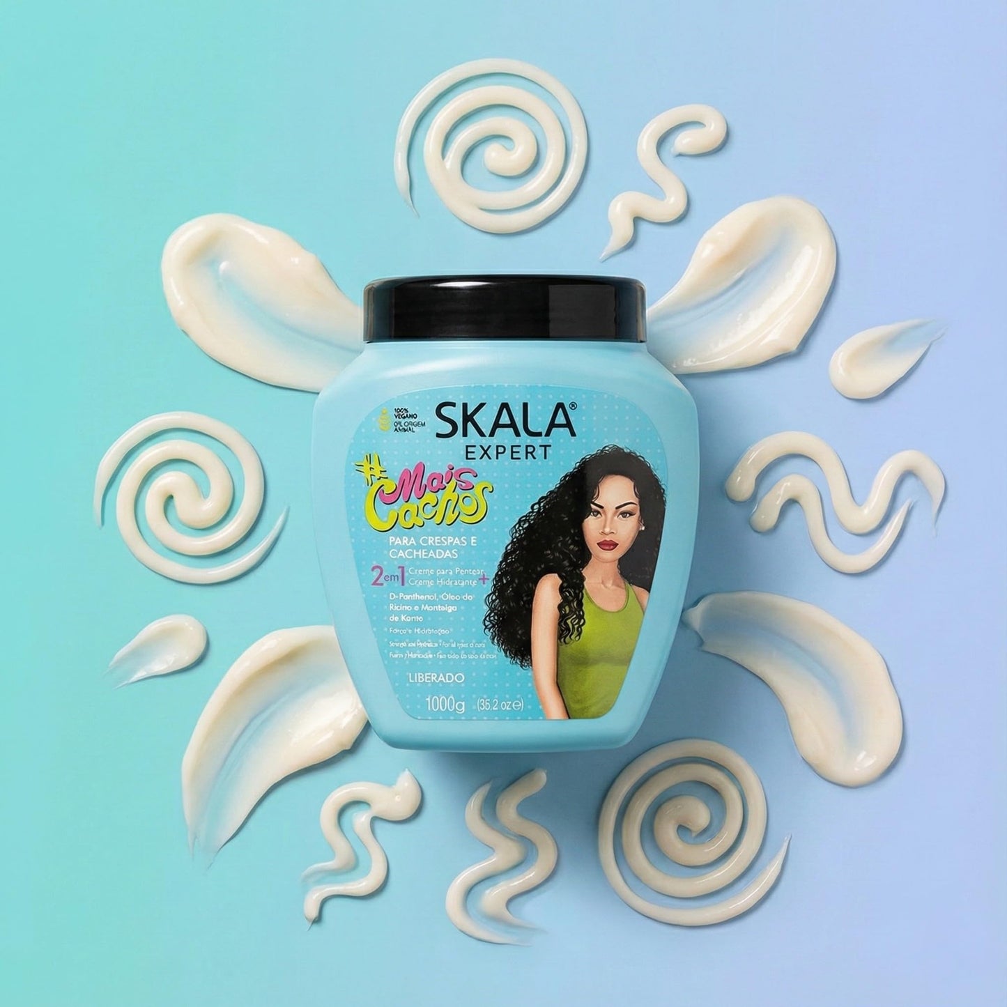 SKALA BRASIL #MAIS CACHOS 2 IN 1 TREATMENT CREAM + LEAVE-IN SKALA