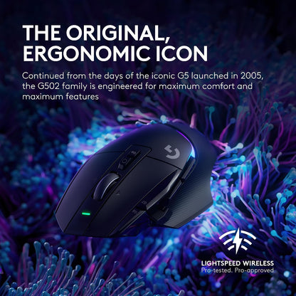 Logitech G502 X Plus Wireless RGB Gaming Mouse - Black