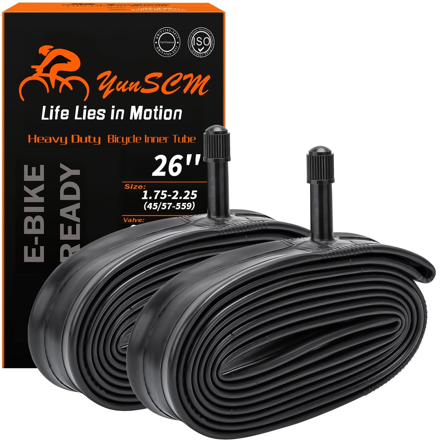 2-PCS 26" Heavy Duty Bike Tubes 26x1.75/1.95/2.0/2.1/2.125/2.20/2.25 AV32MM 26 Heavy Duty Bicycle Tubes Compatible with 26x1.75 26x1.95 26x2.10 26x2.0 26x2.125 26x2.2 26x2.25 Tire Tubes Schrader Valve - Available at All In One Marketplace Canada