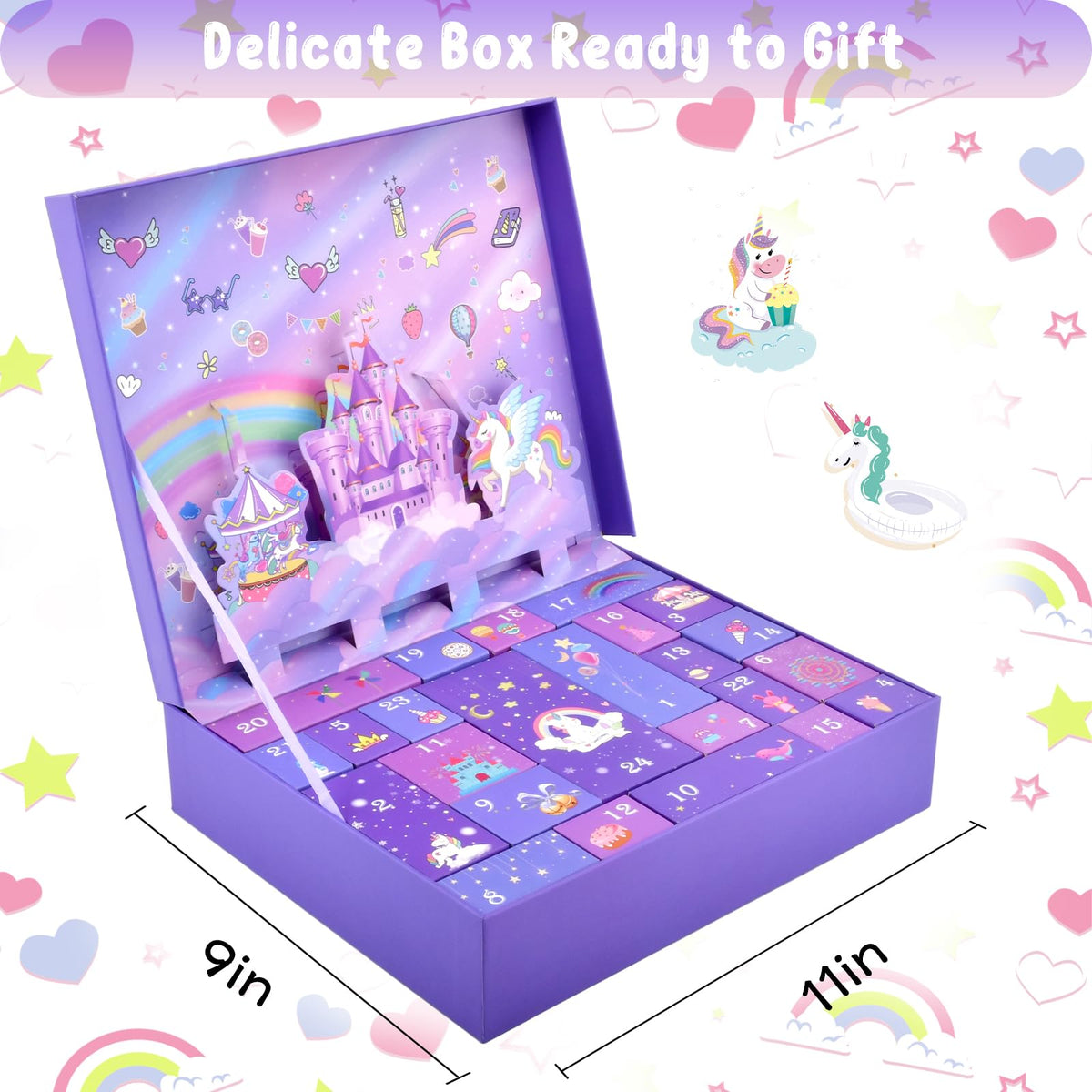 Advent Calendar 2026 for Girls, Christmas Countdown Calendar with 24 Unique Jewellery Gifts, Including Hair Accessories, Jewelry, Hair Clips, Beautiful Bracelets, Cute Ring, Stickers, Coin Purse 🍁 All In One Marketplace Canada